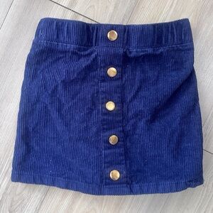 Isaac Mizrahi Girls Corduroy Mini Skirt Navy Blue Size 5/6 EUC